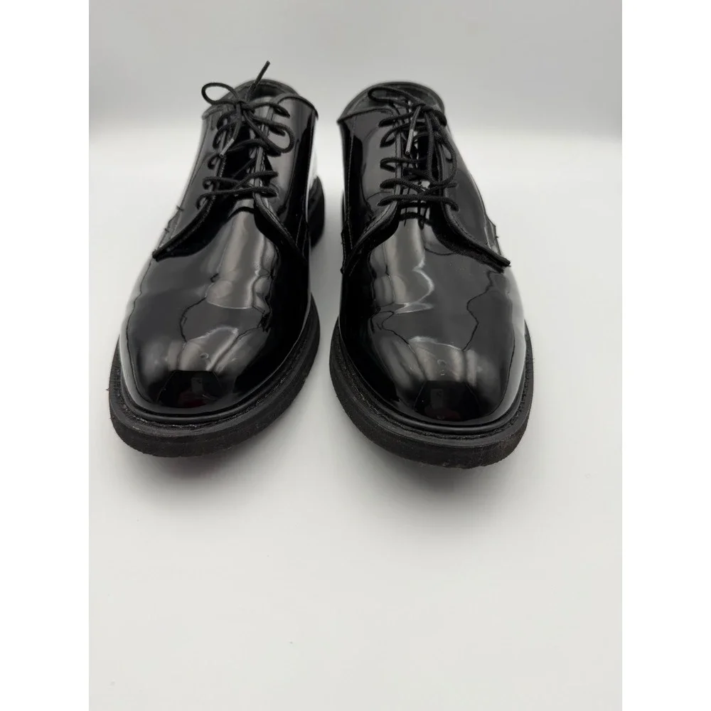 Bates High Gloss Oxford Mens 9.5 D Black Patent Dress Shoes 00942
